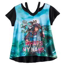 Disney D Signed Descendants 2 Uma Girls 7 16 Embellished Cutout Tee Descendants Clothes Clothes Galaxy Outfit