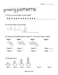 Growing Patterns With Shapes And Numbers In 2020 Pattern Worksheet Math Patterns Math Sheets