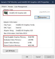These steps and images are for windows 10, but will work the same in both windows 7 and 8.1, too. Check Graphic Card Memory Size In Windows Vista 7 8 1 10