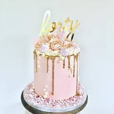 18th Birthday Cake Toppers Rose Gold Rose Gold Vibes For Fabulous Forty Cake Topper By The Lovely London Sparkle Eventdecor Cake Cakestag Sparkle Cake 40th Birthday Cakes 21st Birthday Cakes