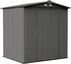 Trouble or problems are caused. Amazon Com Arrow 6 X 5 Ezee Galvanized Steel Low Gable Shed Charcoal Storage Shed With Peak Style Roof Garden Outdoor