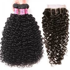 Unice Hair 3 Bundles Brazilian Jerry Curly Hair Weave With Closure Icenu Series
