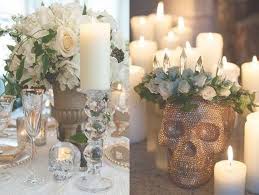 Elegant Skull Wedding Centerpieces Perfect For Fall Or Halloween Weddings Wedding Floral Centerpieces Classy Halloween Wedding Wedding Centerpieces