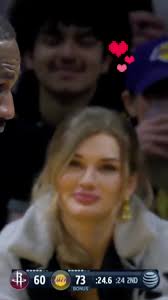 Girl staring at Lebron #nba #lebronjames23 #lebron #nbaplayoffs