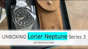 The large crown, thin aluminum bezel insert, domed plexiglass crystal, and the tapered bracelet all add up to one very. Unboxing Lorier Neptune Series 3 Black Gilt Neptune S Iii 39mm Sport Stahl Uhr Youtube