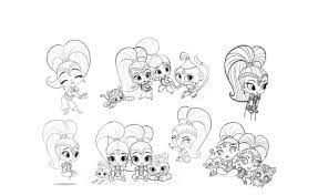 Shimmer And Shine Behind The Scenes Artwork Colorir Desenhos Para Colorir Desenhos