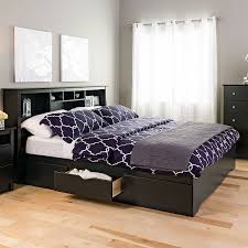 Update the look of your contemporary bedroom with this mate's bed featuring a deep black laminate finish. King Size Black Wood Platform Bed Frame With Storage Drawers