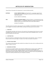 The articles of association is a considerable document that figures out the constitution and management of the firm. Articles Of Association Template By Business In A Box