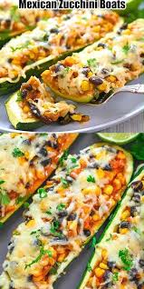 Mexican Zucchini Boats In 2020 Vegetarian Recipes Dinner Recipes Health Dinner Recipes