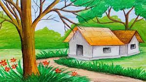 At this scale, you can represent a property as large as 60 feet by 80 feet on an 8 ½ x 11 sheet. How To Draw Landscape With Oil Pastel Step By Step Very Simple Easy Youtube