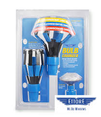 The Ettore Bulb Changer Kit Lets You Change Almost Any Type Of Bulb Such As Recessed And Track Lighting Standard Incandesce Window Cleaning Tools Professional Window Cleaning Window Cleaner
