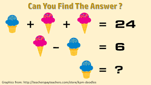 Fruits or other ingredients and flavors. Fun Math Puzzles