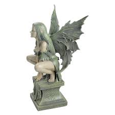 Celtic Fairy S Perilous Perch Garden Statue In 2020 Fairy Statues Garden Statues Celtic Fairy