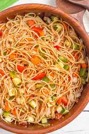 Our famous spaghetti salad is the perfect dish to bring to a pot luck dinner. Classic Spaghetti Salad Family Food On The Table