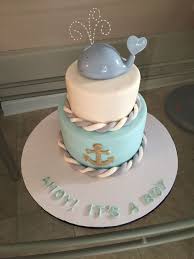 Baby Shower Whale Fondant Cake Whale Baby Shower Cake Whales Baby Shower Baby Shower Cakes