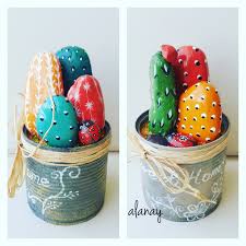 Tas Boyama Kaktus Painting Taslar