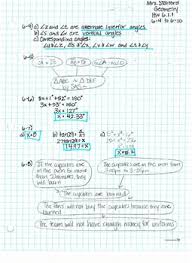 Cpm Cc Geometry Chapter 6 Hw Answer Keys By Mrs Stafford S Math Shack