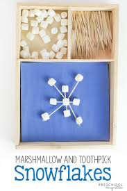 Marshmallow And Toothpick Snowflake Stem Activity Stem Activities Kindergarten Stem Activities Preschool Winter Stem Activities
