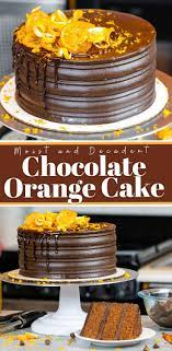 Chocolate Orange Cake Tender Cake Layers W Decadent Frosting Recipe Orange Chocolate Cake Orange Cake Recipe Orange Cake