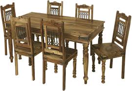Farmhouse dining table & chairs country style table & 6 seats. Thacket Sheesham Dining Table And 6 Chairs Cfs Furniture Uk