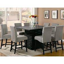 Check spelling or type a new query. A Line Furniture Bass Modern Black Dazzling Wave Design Grey Upholstered Counter Height Square Dining Room Table Dining Room Furniture Sets Dining Table Black
