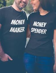There are many ways to make money outside of your day job. Money Maker Money Spender Matching Couple T Shirts T Shirts Arisfroly Printed T Shirts For Women White Black Printed Outfits Arisfroly