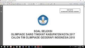 Check spelling or type a new query. Soal Olimpiade Geografi 2018 Beserta Jawabannya