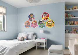 Boys Bedroom Ideas Paw Patrol Shields Collection Wall Decals Place Them Around Your Paw Patrol Bedroom Visit Us Paw Patrol Bedroom Girl Room Bedroom Themes