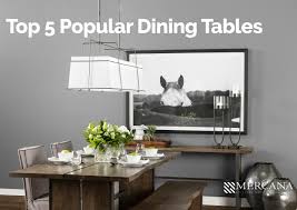 Rich, warm reds, corals, golds and silvery grays make great color choices; Top 5 Most Popular Dining Tables Mercana Com Furniture Decor Manufacturing