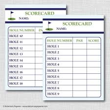Instant Download Editable Golf Score Card Golf Party Etsy Golf Scorecard Golf Score Golf Party