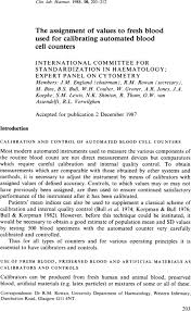 We would like to show you a description here but the site won't allow us. The Assignment Of Values To Fresh Blood Used For Calibrating Automated Blood Cell Counters England 1988 Clinical Amp Laboratory Haematology Wiley Online Library