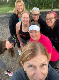 Great morning walk with these amazing ladies🦩🦩🦩🦩🦩😎