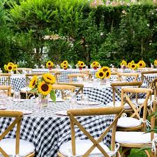 Sunflowers Gingham Patterns For Our Lovely Couple S Babyque Themed Baby Shower H Girl Baby Shower Decorations Bbq Baby Shower Decorations Baby Shower Bbq