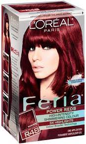 L Oreal Paris Feria Power Reds High Intensity Shimmering Color Intense Deep Auburn R48 Warmer 1 Ea Pack Of 2 Walmart Com In 2021 Feria Hair Color Red Hair Dye Walmart Feria Hair Dye