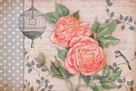 Buy 3 or more items and get 30% off your entire order. Vintage Rose Collage Painting By Paul Brent