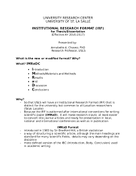 A format for encoding information in a file. Doc Irf Thesis Dissertation Outline Kristinemae Sagubanguanzon Academia Edu