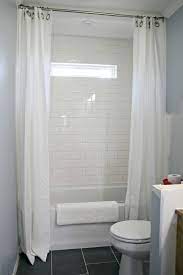 How To Hang Double Shower Curtains For Less Double Shower Curtain Two Shower Curtains Bathroom Shower Curtains