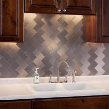 Diy a peel and stick kitchen backsplash, shower wall, & more! Aspect 3 X 6 Peel Stick Brushed Metal Backsplash Tiles 8 Pk At Menards