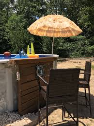 My Pallet Tiki Bar With Images Pool Area Decorating Ideas Pool Landscaping Pool Hot Tub