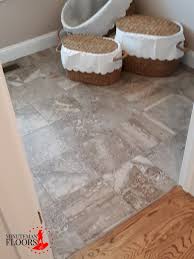 The floor is sloped around the drains, but the drains are not in any traffic area. Vinyl Installation Services In Manchester N H
