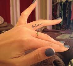 Beautiful inner finger freedom word tattoo for girls. 55 Inner Finger Tattoos Ideas