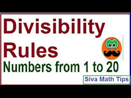 Divisibility Rules For The Numbers 1 To 20 Divisibility Rules Of 7 Divisibility Rules Of 19