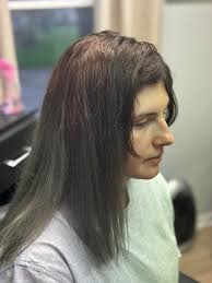 Huge color correction transformation! Multiple appointments and processes  to get rid of the blue/green. The end result is stunning! 🤩🤩 Hair done by  Denise