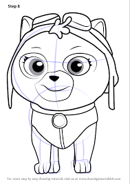 For boys and girls kids and adults teenagers and toddlers preschoolers and older kids at school. Learn How To Draw Cat Skye From Paw Patrol Paw Patrol Step By Step Drawing Tutorials