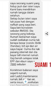 7 nafkah wajib suami sediakan untuk isteri. Suami Gaji Rm7k Tapi Isteri Tak Puas Hati Dapat Nafkah Cuma Rm300 Sebulan Erin Sakura