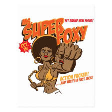 Ms Super Foxy Postcard Zazzle Com Retro Invitation Book Design Retro Film