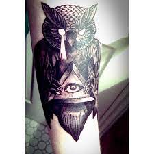 Owl Tattoo With All Seeing Eye All Seeing Eye Tattoo Eye Tattoo Meaning Tattoos