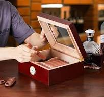 SKYSHALO Cigar Humidor, Glass Top Cigar Humidor Box ...