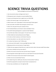 Answer the below questions to reach the next level. 54 Best Science Trivia Questions And Answers This Is The List You Ll Need