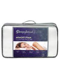 Sleepyhead Elite Cluster Pillow The Elite Cluster Pillow Is Made With Nz Made Memory Foam Clusters Which Allow You To Memory Foam Pillow Pillows Memory Foam